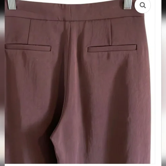 MM LAFLEUR Elegant Brown Women's The Pippa Pant Cropped Wide SZ 6 - Picture 3 of 8